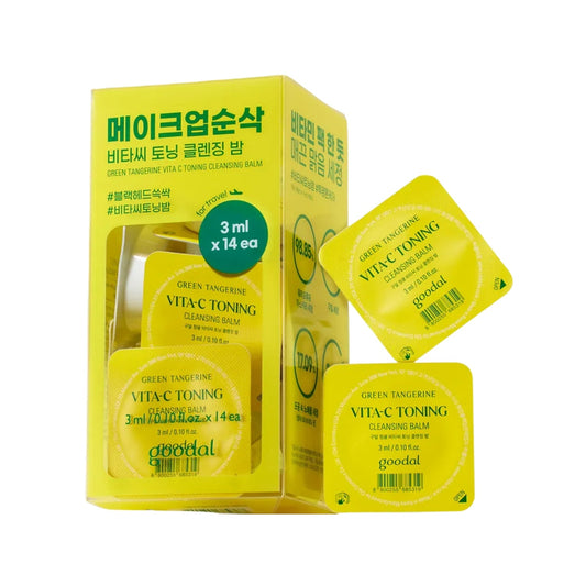 Goodal Green Tangerine Vita C Toning Cleansing Balm Travel Kit - Shop now at Glowii Beauty