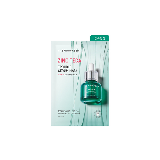 Bring Green Zinc Teca Trouble Serum Mask Sheet 1pc  - Glowii Beauty