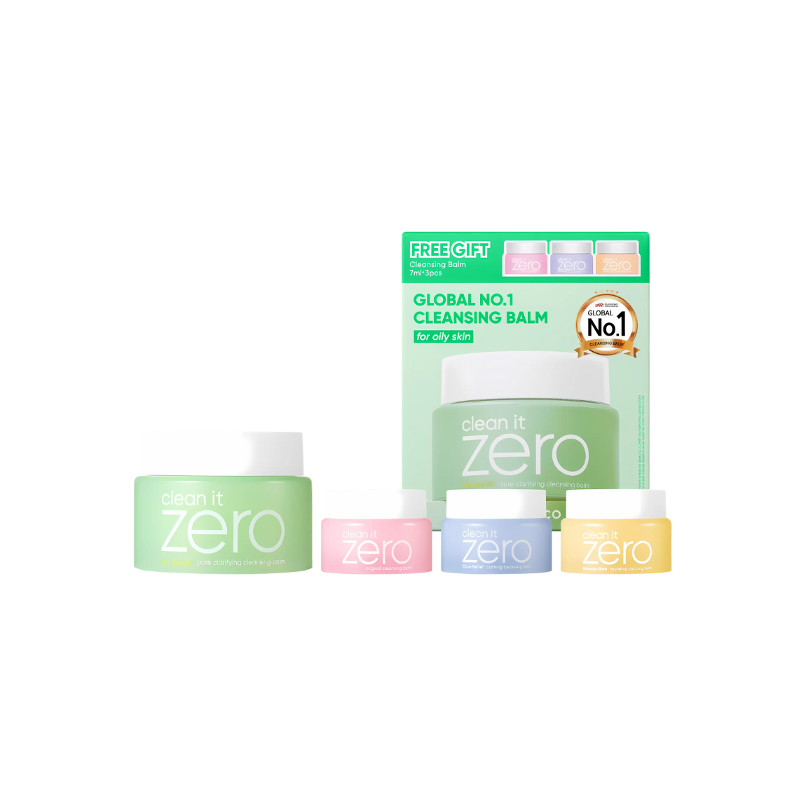 Clean It Zero Cleansing Balm Special Bonus Set Pore Clarifying 180Ml+7Ml*3Ea