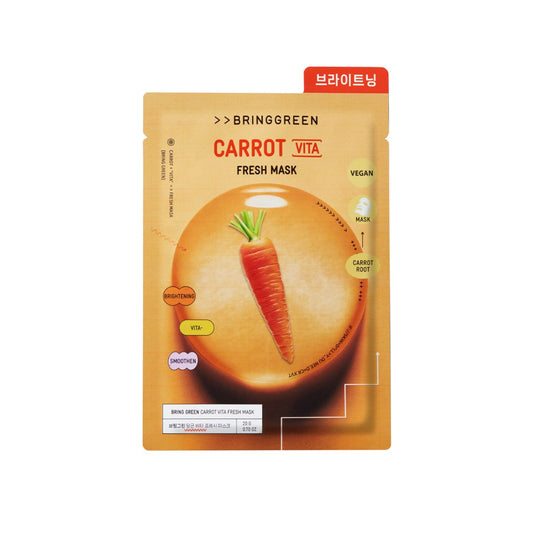 Bring Green Carrot Vita Fresh Mask 1pc  - Glowii Beauty