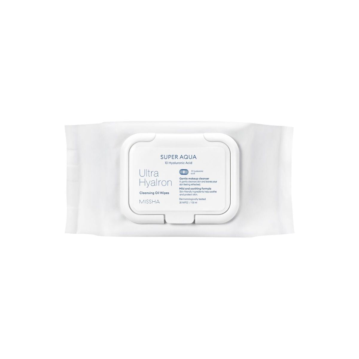 Missha Super Aqua Ultra Hyalron Cleansing Oil Wipes 154ml  - Glowii Beauty