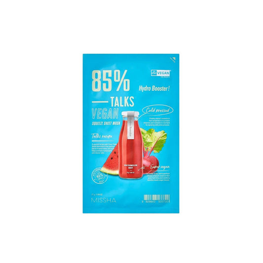 Missha Talks Vegan Squeeze Sheet Mask Hydro Booster 1pc  - Glowii Beauty