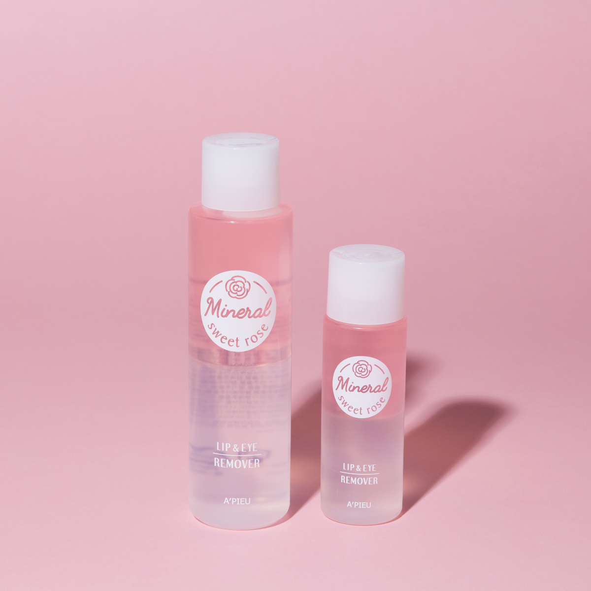 A'pieu Mineral Lip & Eye Remover Large Volume Sweet Rose 250ml  - Glowii Beauty