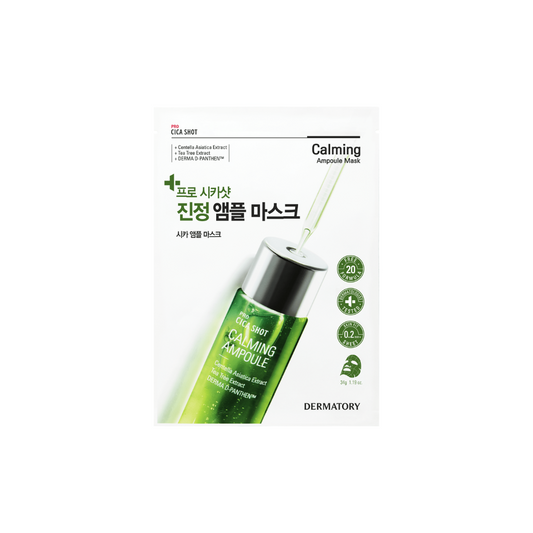 Dermatory Pro Cica Shot Calming Ampoule Mask 1pc  - Shop now at Glowii Beauty