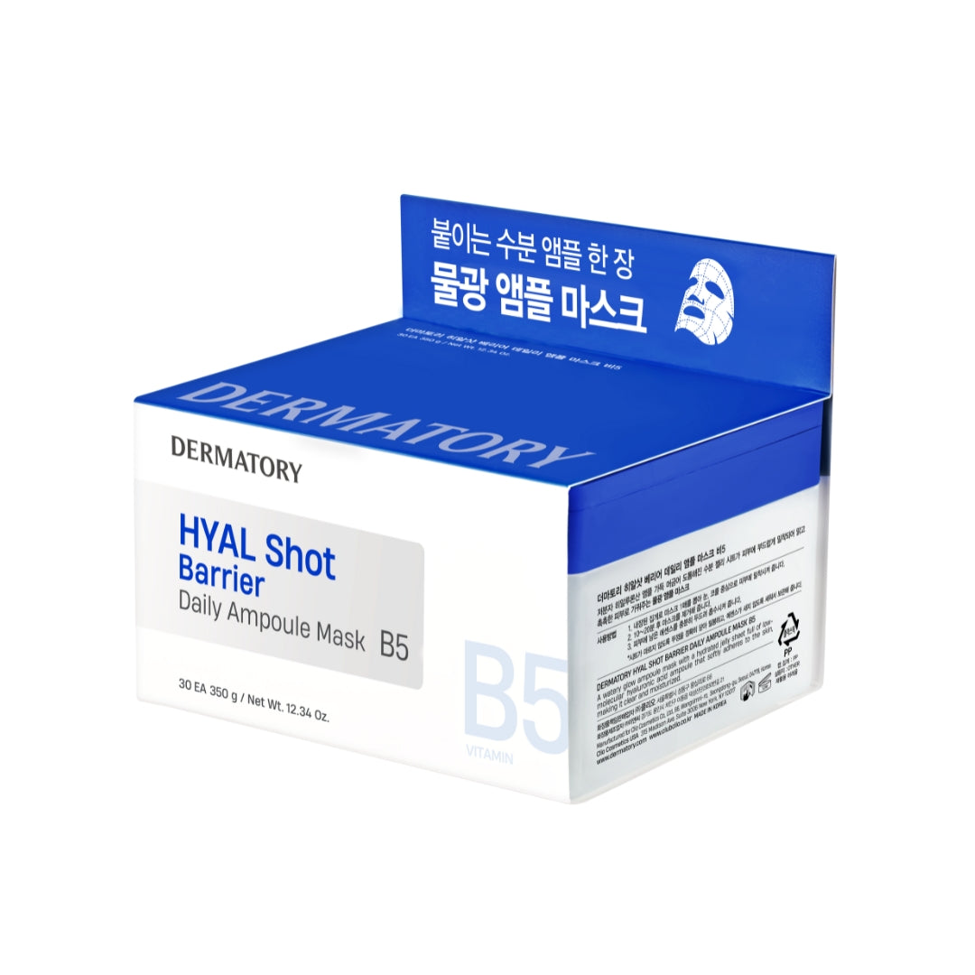 Dermatory Hyal Shot Barrier Daily Ampoule Mask B5 30pcs - Shop now at Glowii Beauty