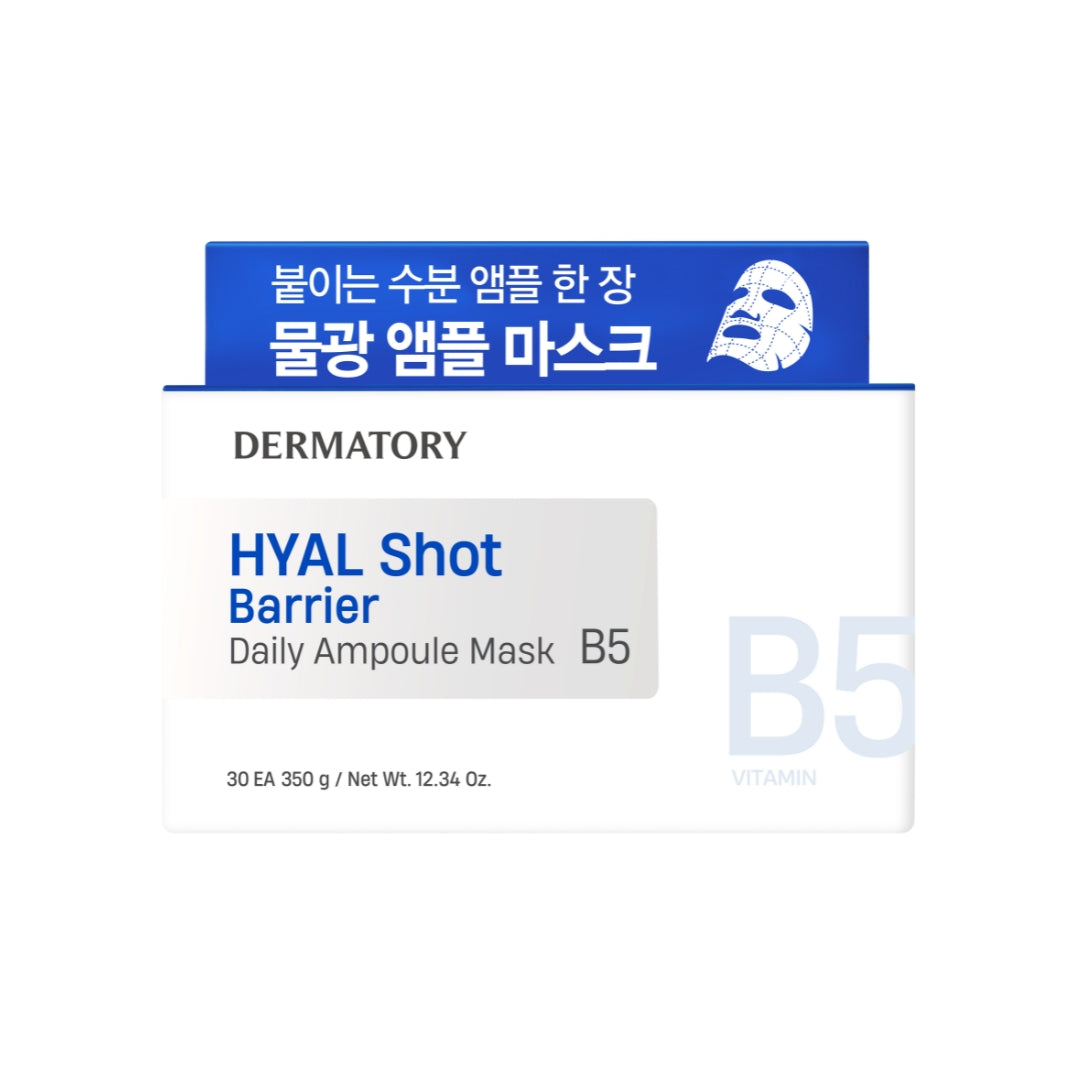 Dermatory Hyal Shot Barrier Daily Ampoule Mask B5 30pcs - Shop now at Glowii Beauty