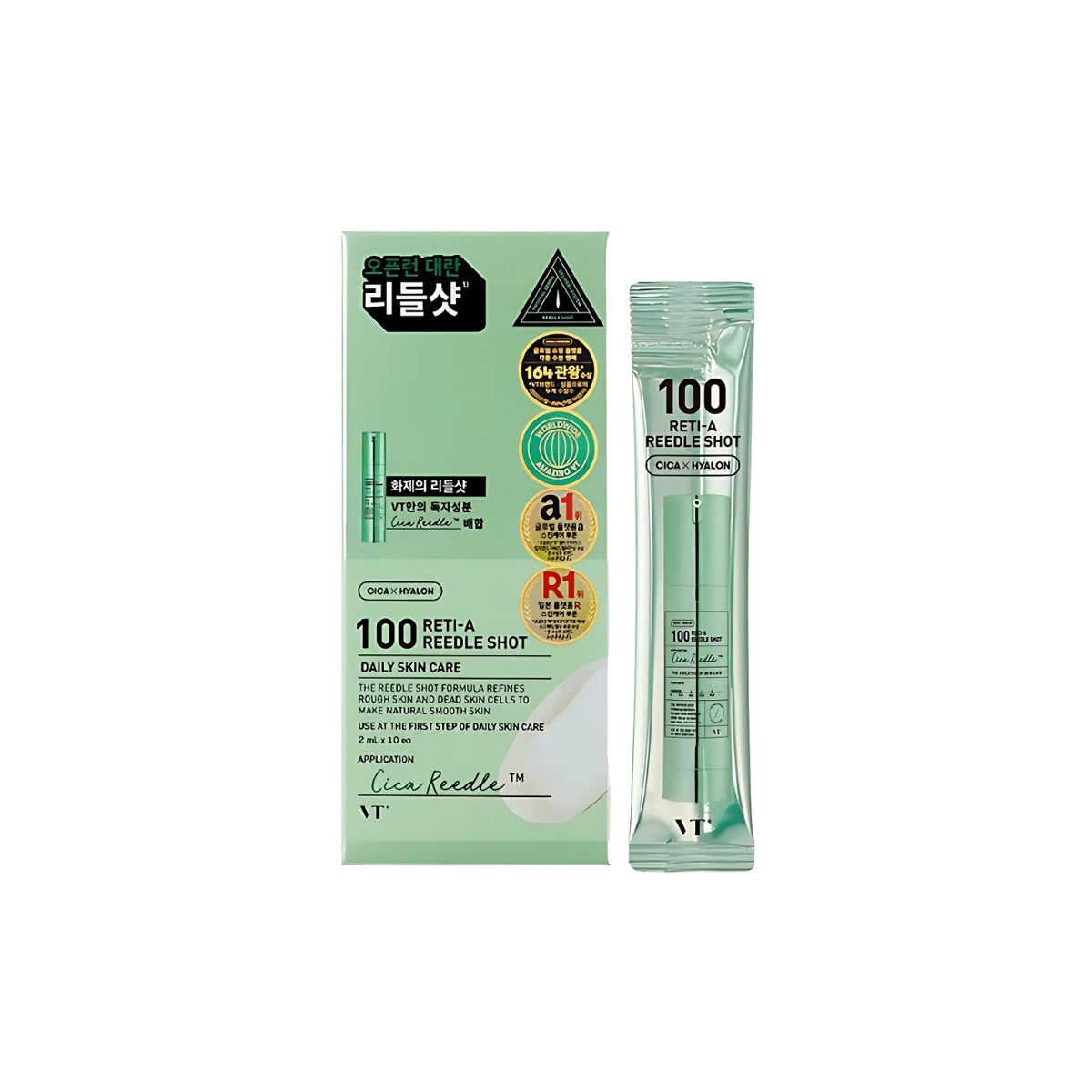 VT Cosmetics 100 Reti-A Reedle Shot 2Ml*10Ea - Shop at Glowii Beauty