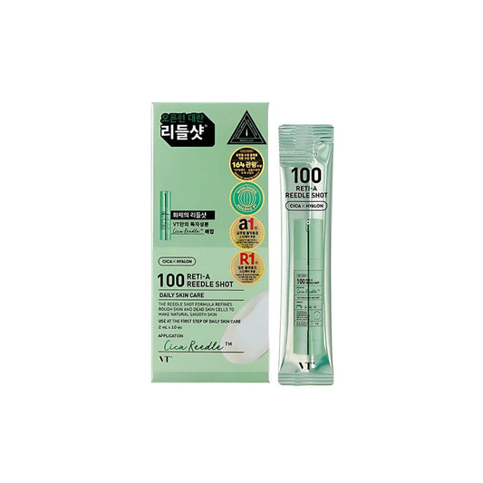 VT Cosmetics 100 Reti-A Reedle Shot 2Ml*10Ea - Shop at Glowii Beauty