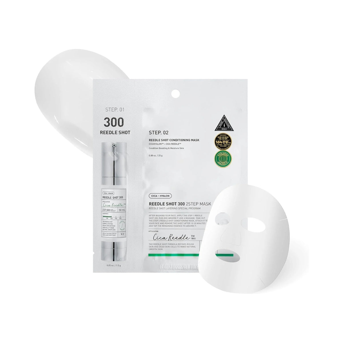 VT Cosmetics Mild Reedle Shot 300 2-Step Mask 1Pc - Shop at Glowii Beauty