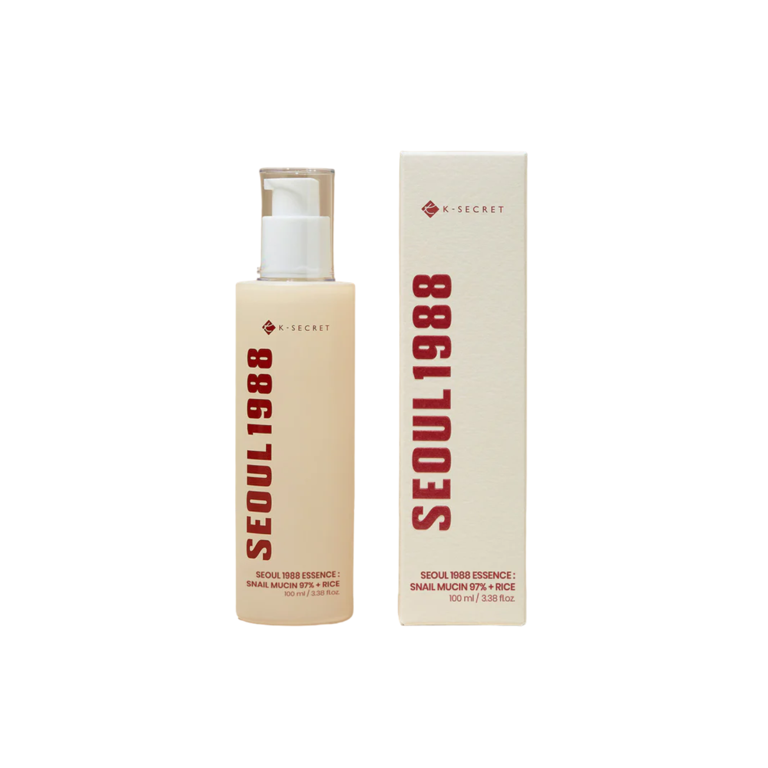 K-Secret Seoul 1988 Essence : Snail Mucin 97% + Rice 100ml - Shop K-Beauty in Glowii Beauty!