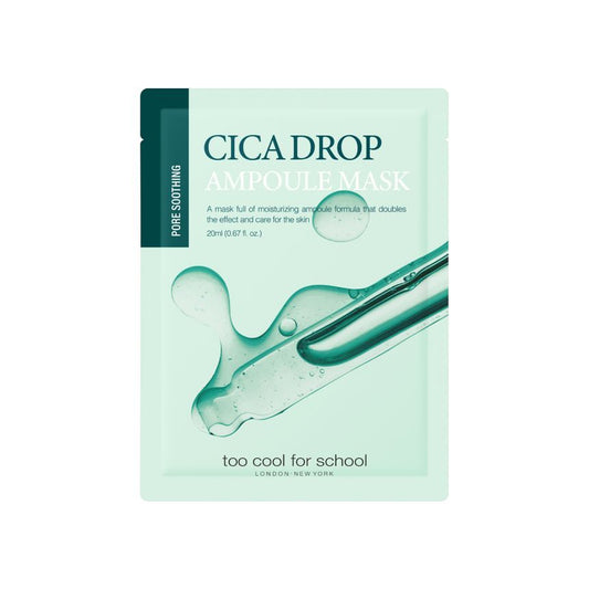 Too Cool For School Cica Drop Ampoule Mask 20ml  - Glowii Beauty