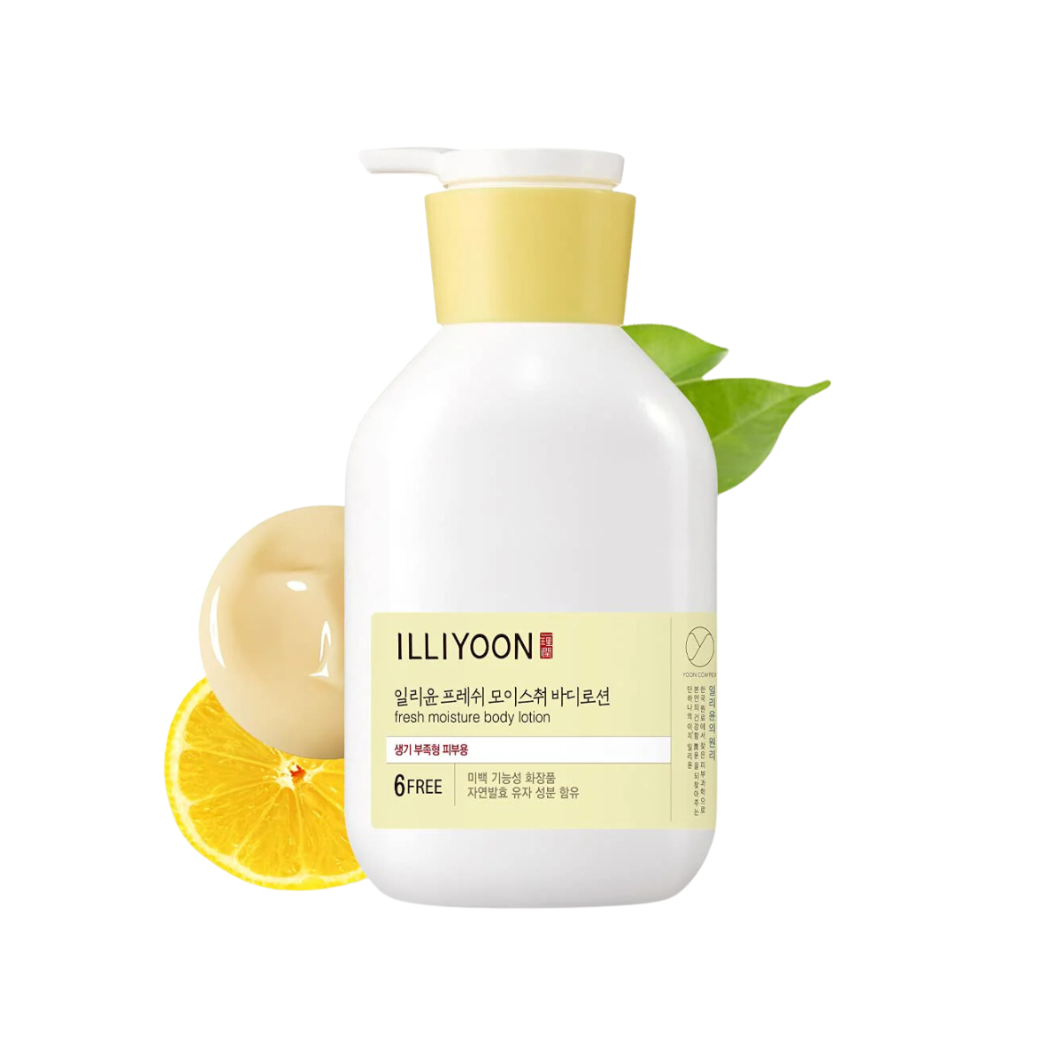 Illiyoon Fresh Moisture Body Lotion 2024 in a 350ml bottle, featuring a sleek square-shaped container with a minimalist design.