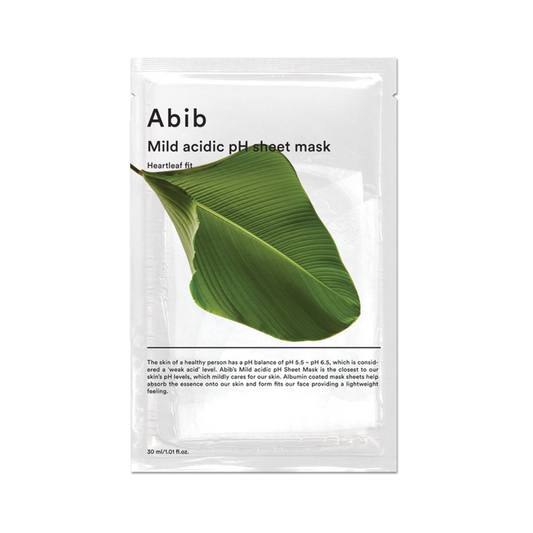 AbibMild Acidic pH  Sheet Mask Heartleaf Fit 1pc - Shop now at Glowii Beauty