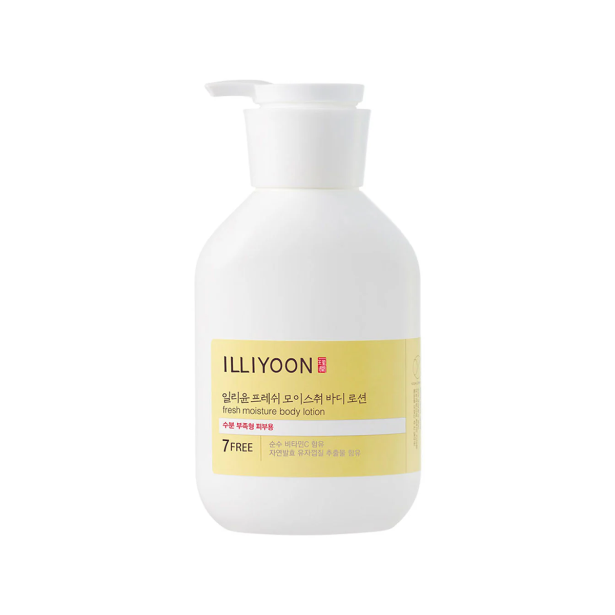 Illiyoon Fresh Moisture Body Lotion 2024 in a 350ml bottle, showing the product packaging with a clean, minimalist design.