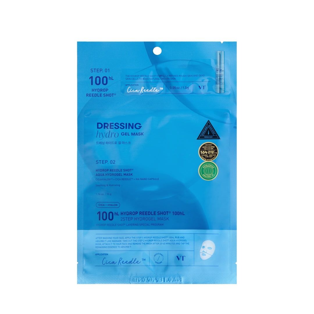 VT Cosmetics Hydrop Reedle Shot 100hL 2Step Hydrogel Mask 1pc - Shop at Glowii Beauty