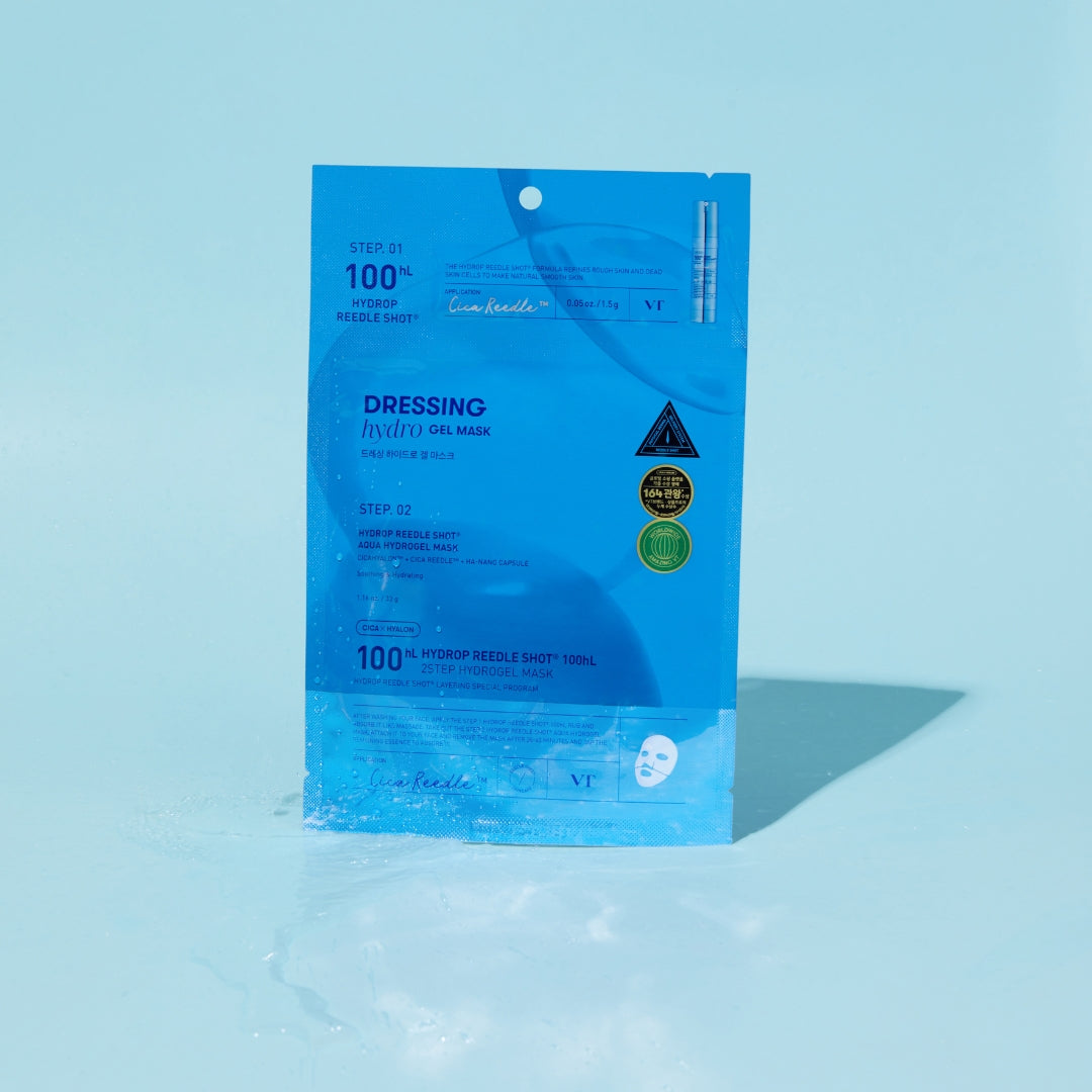 VT Cosmetics Hydrop Reedle Shot 100hL 2Step Hydrogel Mask 1pc - Shop at Glowii Beauty