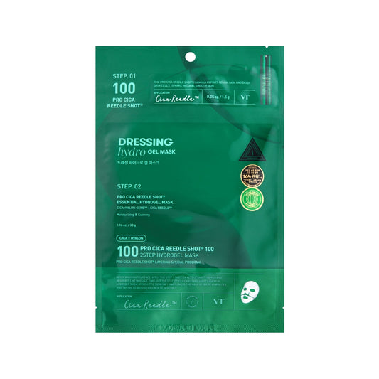 VT Cosmetics Pro Cica Reedle Shot 100 2Step Hydrogel Mask 1pc - Shop at Glowii Beauty