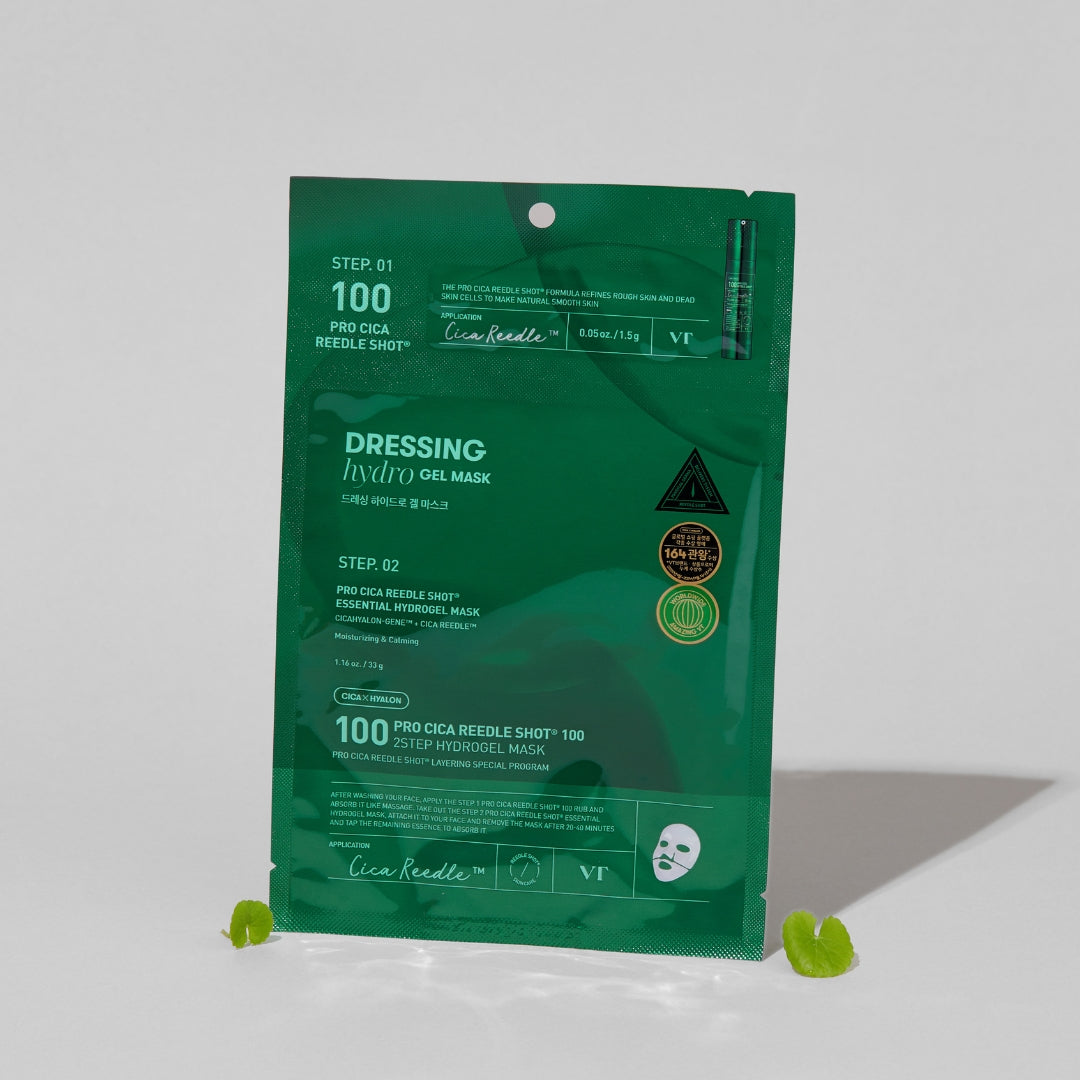 VT Cosmetics Pro Cica Reedle Shot 100 2Step Hydrogel Mask 1pc - Shop at Glowii Beauty