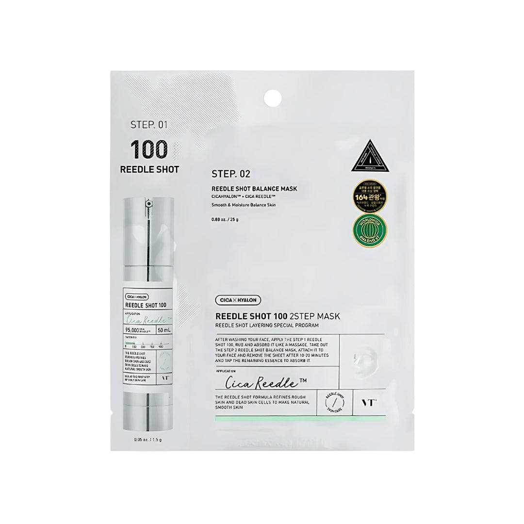 VT Cosmetics Reedle Shot 100 2Step Mask 1pc - Shop at Glowii Beauty