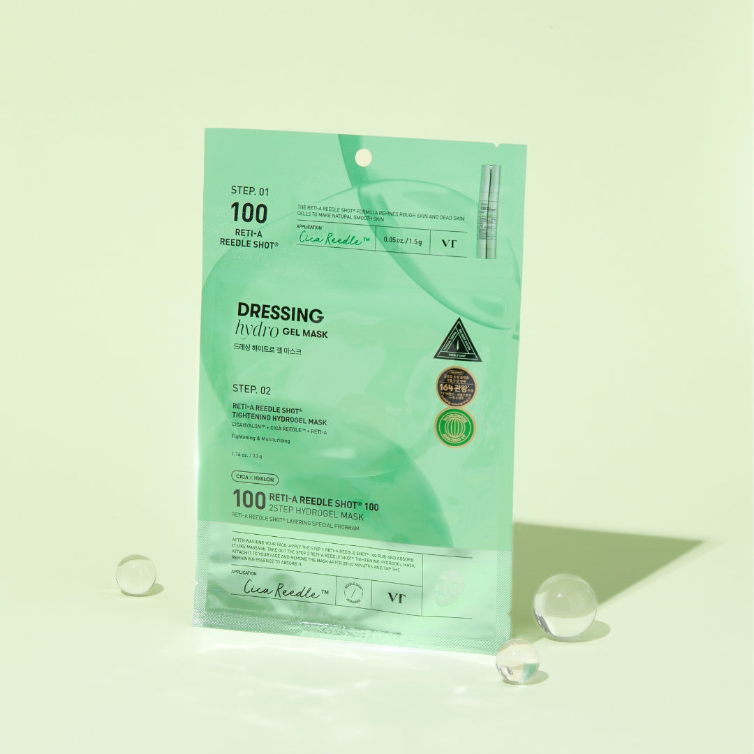 VT Cosmetics Reti-A Reedle Shot 100 2Step Hydrogel Mask 1pc - Shop at Glowii Beauty
