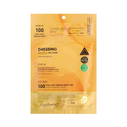 VT Cosmetics Vita-light Reedle Shot 100 2Step Hydrogel Mask 1pc - Shop at Glowii Beauty