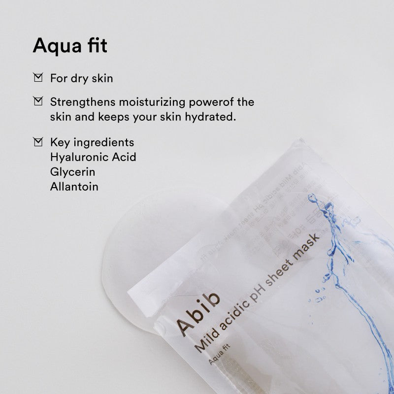 AbibMild Acidic pH Sheet Mask Aqua Fit 1pc - Shop now at Glowii Beauty