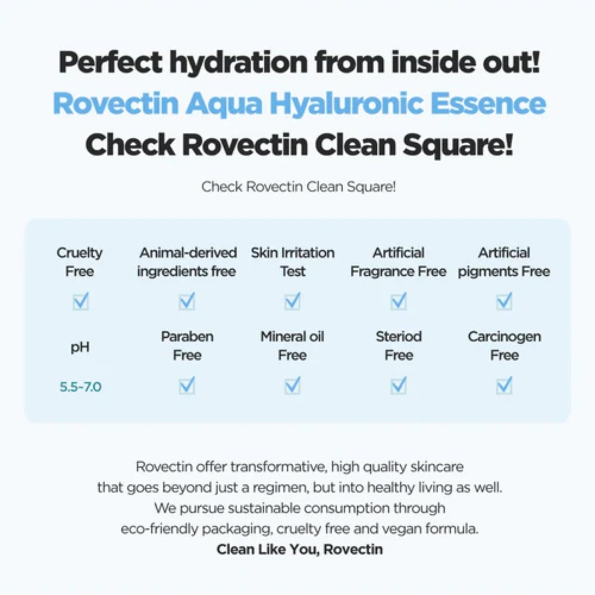 Rovectin Aqua Hyaluronic Essence 100ml | Glowii Beauty