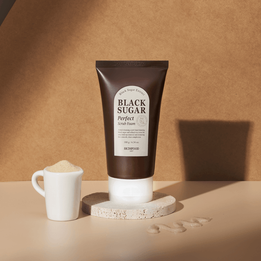 Skinfood Black Sugar Perfect Scrub Foam [180g] | Glowii Beauty