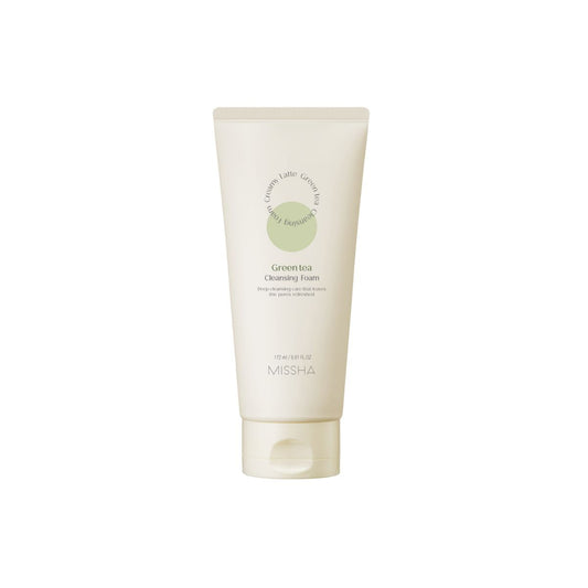 Missha Creamy Latte Cleansing Foam [Green Tea] 172m  - Glowii Beauty