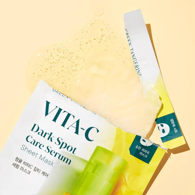 GoodalGreen Tangerine Vita-C Dark Spot Care Serum Sheet Mask 5pcs - Shop now at Glowii Beauty