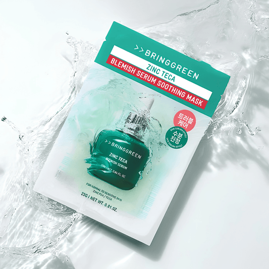 Bring Green Green Zinc Teca Blemish Serum Soothing Mask [1pc] | Glowii Beauty