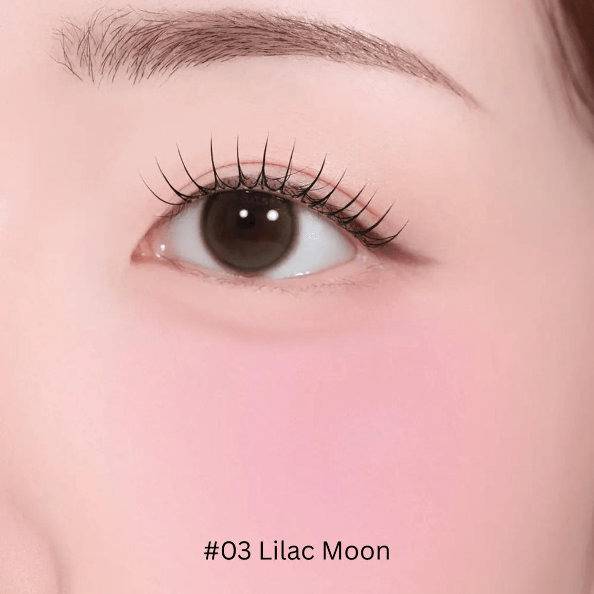 Hince Half-Moon Cheek Cream to Powder Blush in a compact with a half-moon shape, showcasing pink and peach tones.