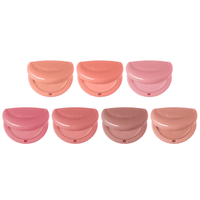 Hince Half-Moon Cheek Cream to Powder Blush in a compact with a soft, natural pink shade and smooth, blendable texture.
