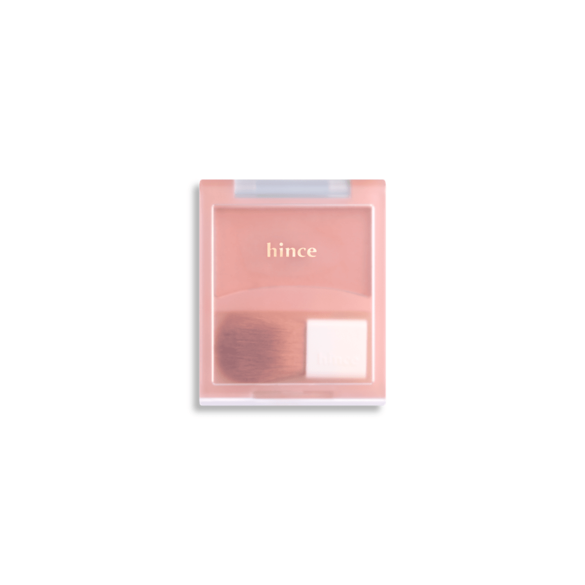 Hince Hug Layer Cheek Blush in soft pink shade, showcasing its compact packaging and smooth, blendable powder formula.
