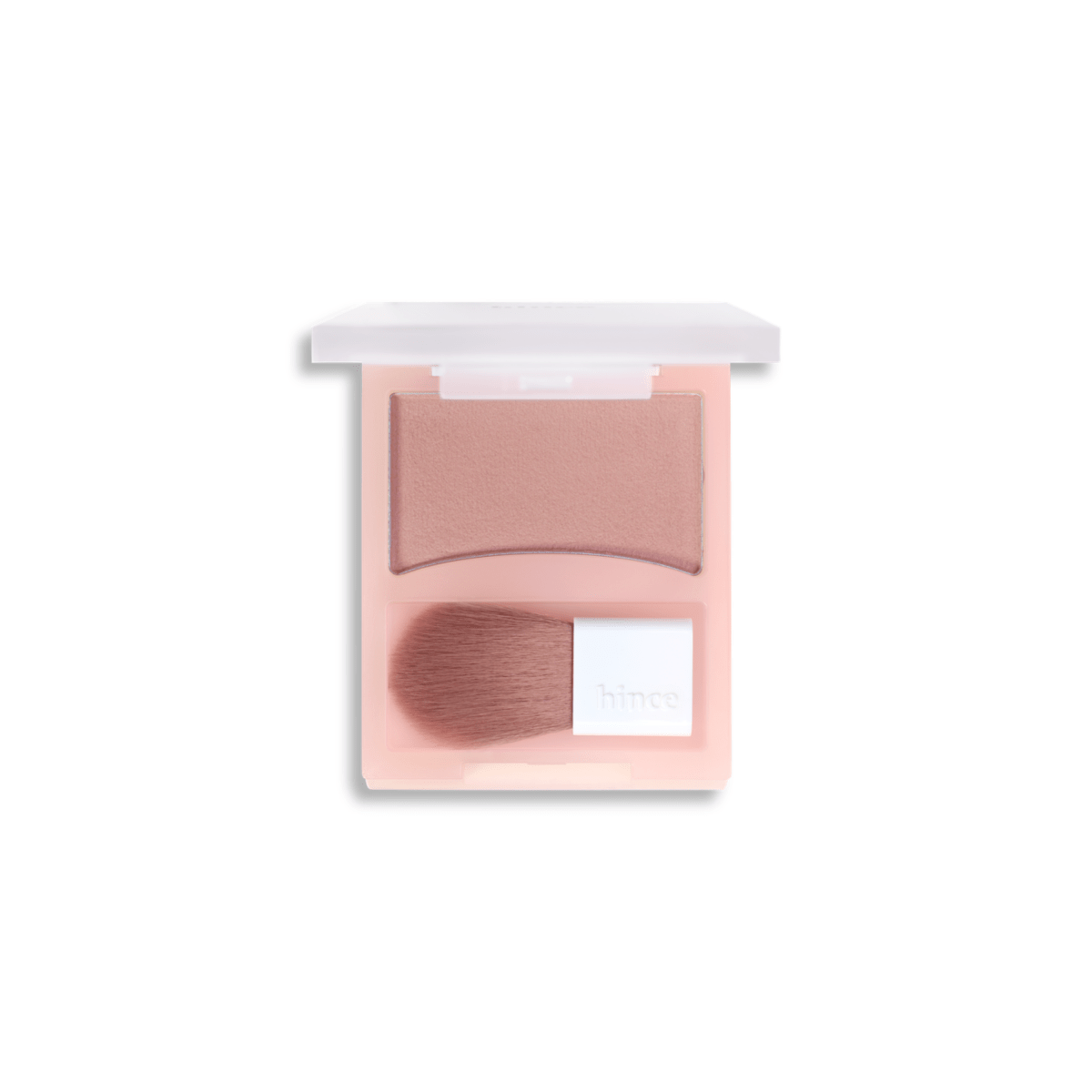 Hince Hug Layer Cheek Blush in a soft pink shade, showing the compact blush with smooth, blendable powder texture.