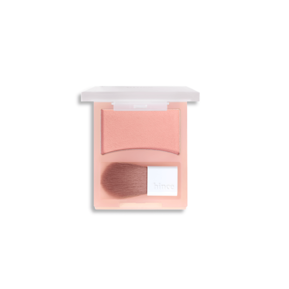 Hince Hug Layer Cheek Blush in a compact with a soft pink shade and smooth texture for natural, rosy cheeks.