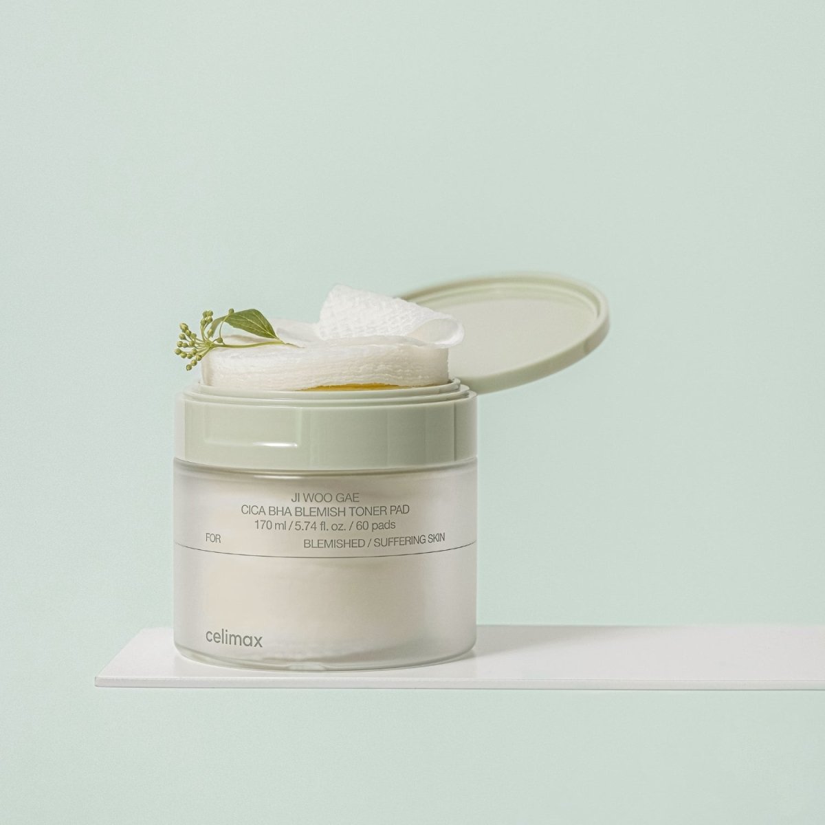 Celimax Ji Woo Gae Cica Bha Blemish Toner Pad 60pads | Glowii Beauty