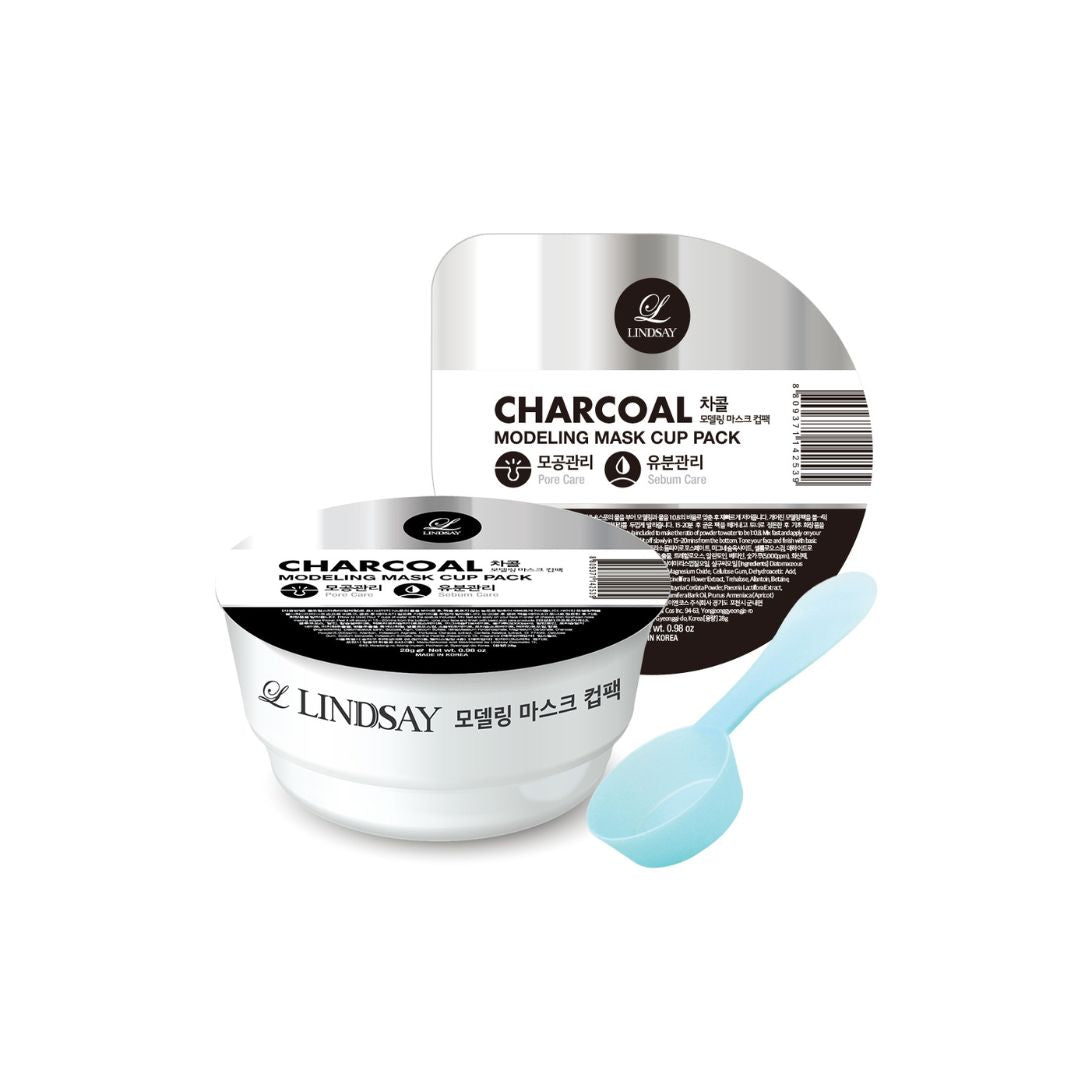 LINDSAY Modeling Mask Cup Pack Charcoal 28g  - Glowii Beauty