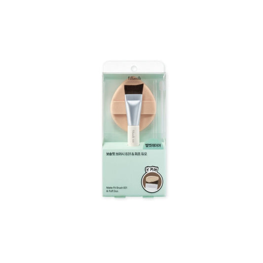 Fillimilli Matte Fit Brush 831 & Puff Duo | Glowii Beauty