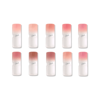 Hince Mirror Dew Gloss lip gloss applied on lips with a shiny, reflective finish in natural light.