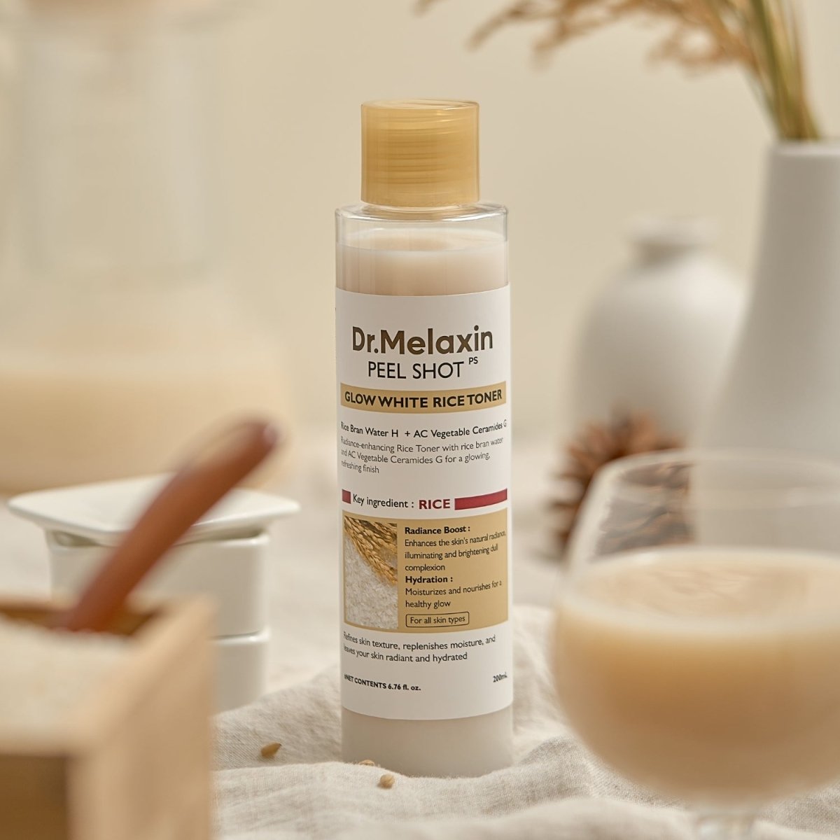 Dr.Melaxin Peel Shot Glow White Rice Toner [200ml] | Glowii Beauty