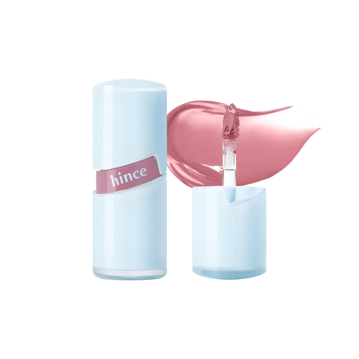 Hince Raw Glow Gel Tint in Chill Voyage Edition, a vibrant lip tint with a gel formula, shown in a close-up of the product tube.