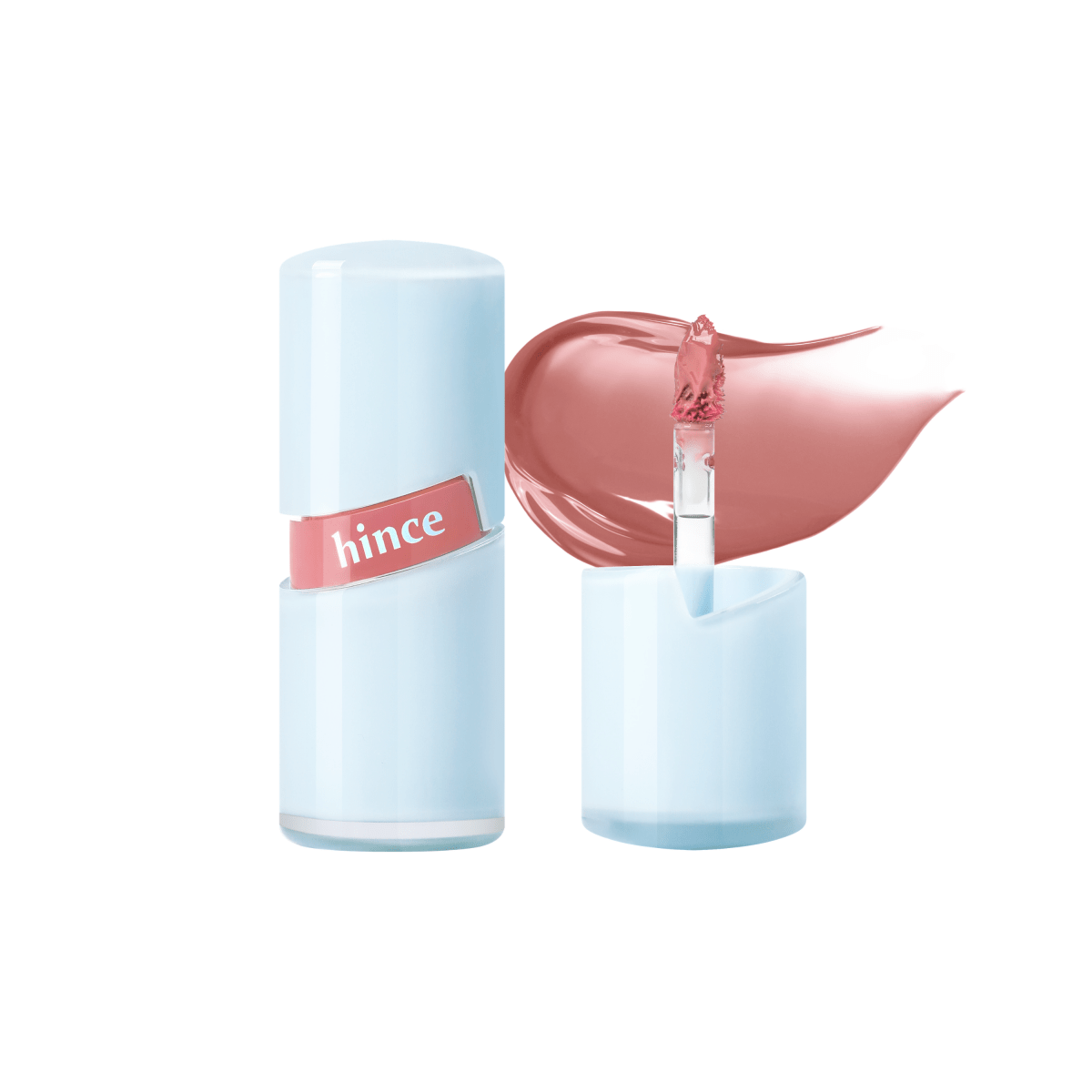 Hince Raw Glow Gel Lip Tint in Chill Voyage Edition, featuring a sleek tube and vibrant color for natural lip enhancement.