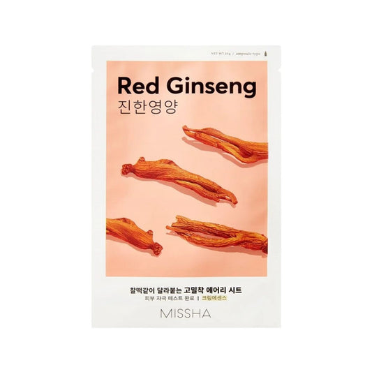Missha Airy Fit Sheet Mask [Red Ginseng] 1pc  - Glowii Beauty
