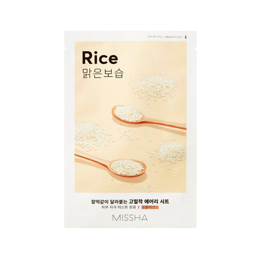 Missha Airy Fit Sheet Mask [Rice] 1pc  - Glowii Beauty