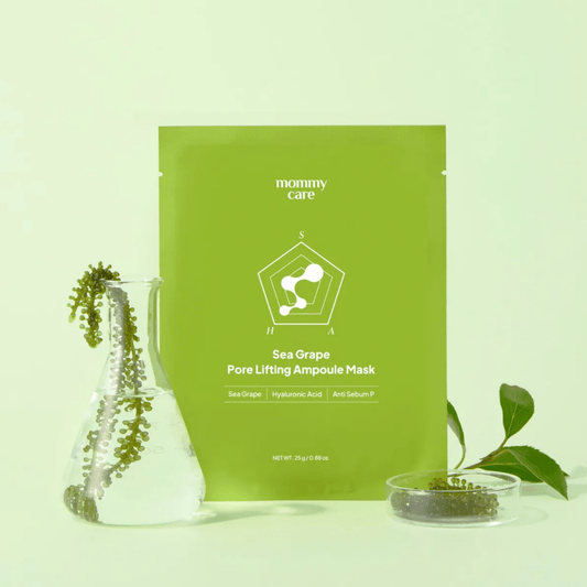Mommy Care Sea Grape Pore Refining Ampoule Mask Box [7pcs] | Glowii Beauty