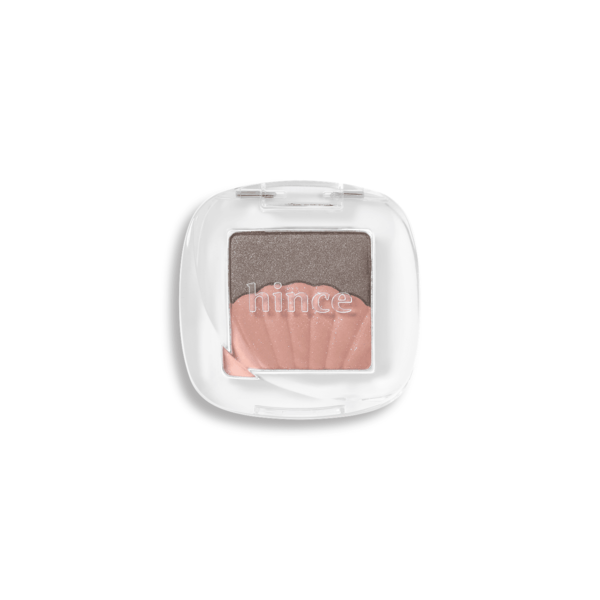 Hince Chill Voyage Edition single eyeshadow in a soft, shimmery shade, shown in a close-up image with the compact open.
