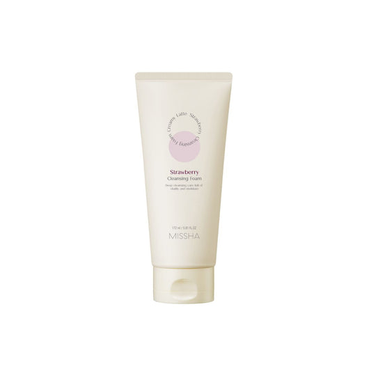 Missha Creamy Latte Cleansing Foam [Strawberry] 172ml  - Glowii Beauty
